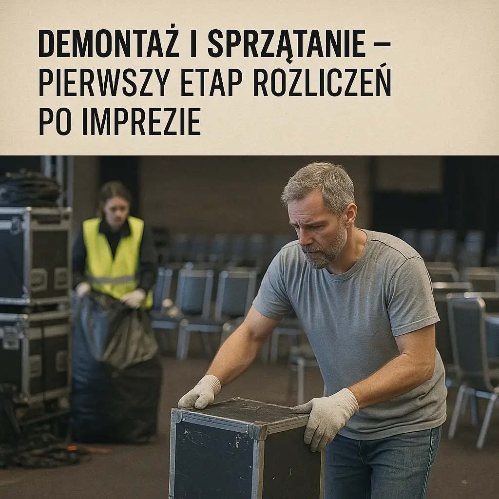 Demontaż i sprzątanie – pierwszy etap rozliczeń po imprezie